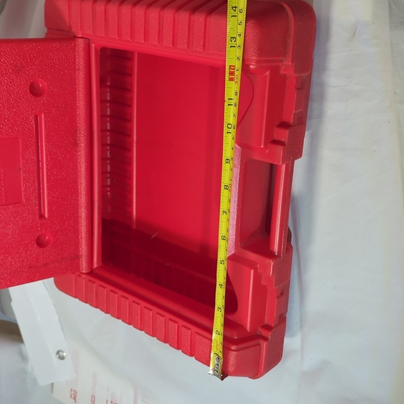 Vintage 1985 red Lego building block brick storage travel hard carry case - Picture 10 of 11
